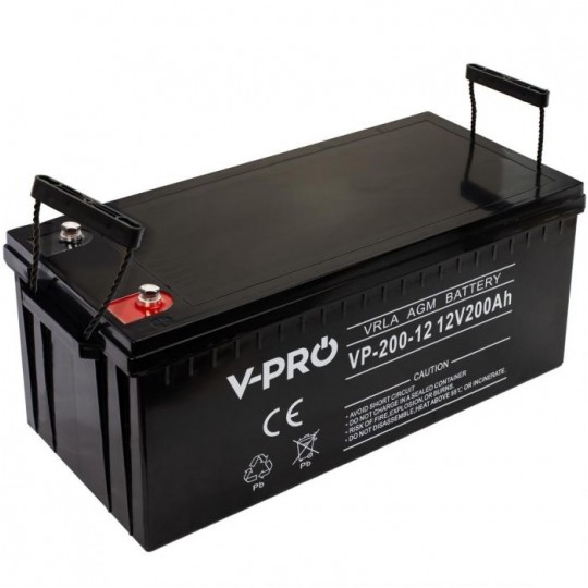 Akumulator AGM do zasilacza UPS 12V 200Ah bezobsługowy (śruba M8) VOLT VPRO