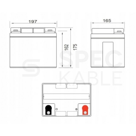 Akumulator AGM do zasilacza UPS 12V 45Ah bezobsługowy (śruba M6) VOLT OPTI