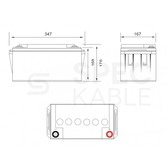 Akumulator AGM do zasilacza UPS 12V 65Ah bezobsługowy (śruba M6) VOLT OPTI