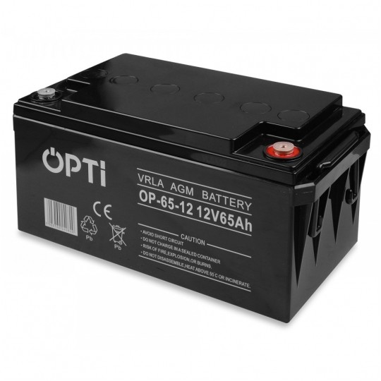 Akumulator AGM do zasilacza UPS 12V 65Ah bezobsługowy (śruba M6) VOLT OPTI
