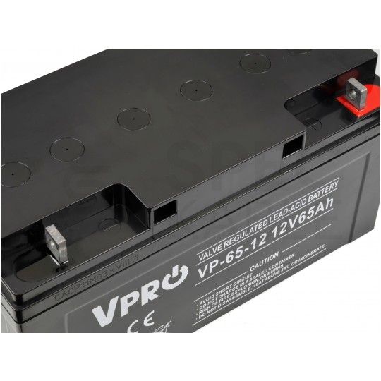 Akumulator AGM do zasilacza UPS 12V 65Ah bezobsługowy (śruba M6) VOLT VPRO