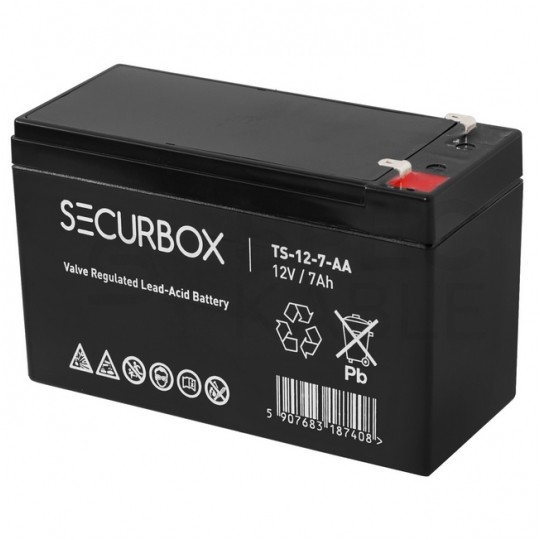 Akumulator AGM do zasilacza UPS 12V 7Ah bezobsługowy (Faston 187) SECURBOX