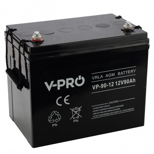 Akumulator AGM do zasilacza UPS 12V 90Ah bezobsługowy (śruba M6) VOLT VPRO