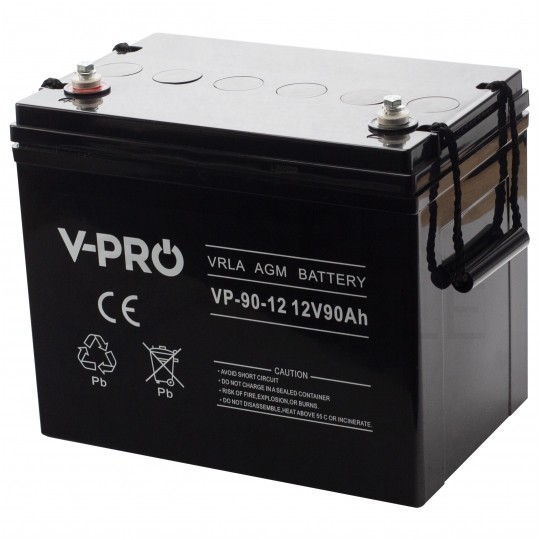 Akumulator AGM do zasilacza UPS 12V 90Ah bezobsługowy (śruba M6) VOLT VPRO