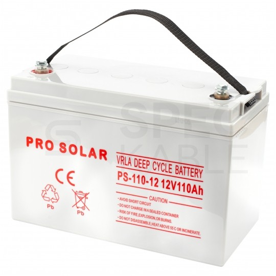 Akumulator DEEP CYCLE do instalacji PV oraz UPS 12V 110Ah bezobsługowy (śruba M8) VOLT VPRO SOLAR