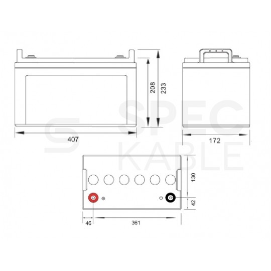 Akumulator DEEP CYCLE do instalacji PV oraz UPS 12V 140Ah bezobsługowy (śruba M8) VOLT VPRO SOLAR