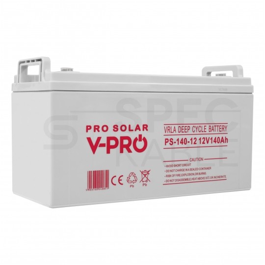 Akumulator DEEP CYCLE do instalacji PV oraz UPS 12V 140Ah bezobsługowy (śruba M8) VOLT VPRO SOLAR