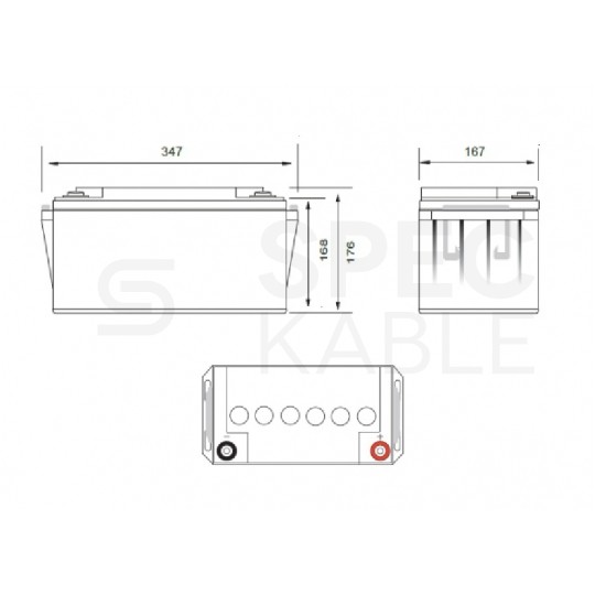 Akumulator DEEP CYCLE do instalacji PV oraz UPS 12V 74Ah bezobsługowy (śruba M6) VOLT VPRO SOLAR