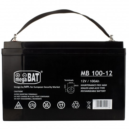 Akumulator do zasilacza UPS 12V 100Ah MB AGM Faston 187