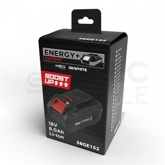 Akumulator Energy+ 18V bateria Li-Ion 8.0Ah Boost Up GRAPHITE 58GE152