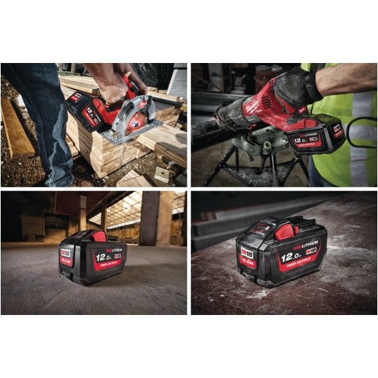 Akumulator M18 18V, Li-Ion o pojemności 12.0Ah MILWAUKEE