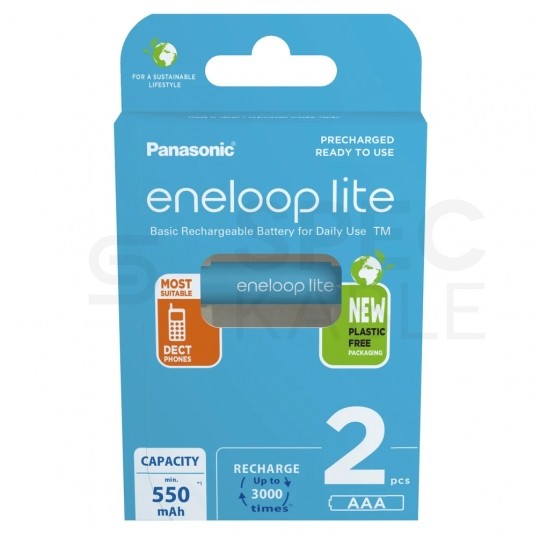 Akumulator Ni-MH R03 AAA 550mAh 1,2V (Ready 2 Use) Panasonic Eneloop Lite BLISTER 2szt.