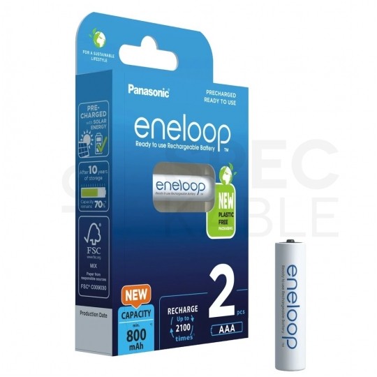 Akumulator Ni-MH R03 AAA 800mAh 1,2V (Ready 2 Use) Panasonic Eneloop BLISTER 2szt.