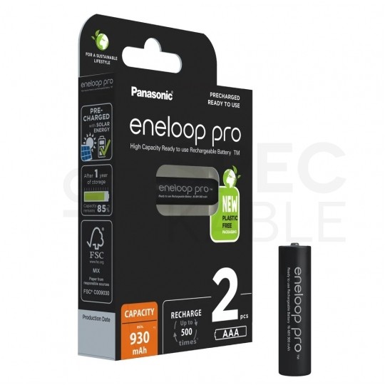 Akumulator Ni-MH R03 AAA 930mAh 1,2V (Ready 2 Use) Panasonic Eneloop Pro BLISTER 2szt.
