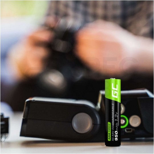 Akumulator Ni-MH R03 AAA 950mAh 1,2V (Ready 2 Use) Green Cell 4x BLISTER 4szt.