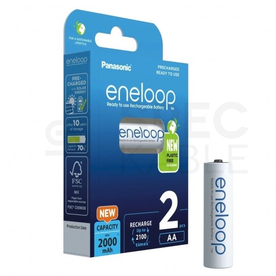Akumulator Ni-MH R6 AA 2000mAh 1,2V (Ready 2 Use) Panasonic Eneloop BLISTER 2szt.