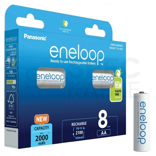 Akumulator Ni-MH R6 AA 2000mAh 1,2V (Ready 2 Use) Panasonic Eneloop BLISTER 8szt.