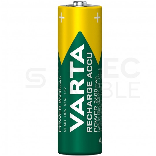 Akumulator Ni-MH R6 AA 2600mAh 1,2V (Ready 2 Use) VARTA Recharge Accu Power BLISTER 4szt.