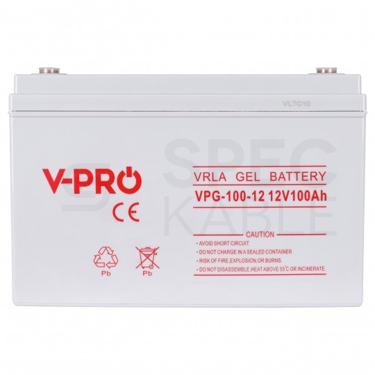 Akumulator żelowy GEL do instalacji PV oraz UPS 12V 100Ah bezobsługowy (śruba M8) VOLT VPRO Premium