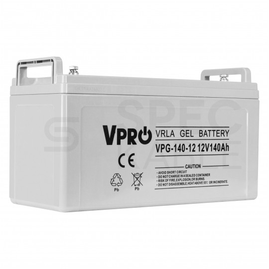 Akumulator żelowy GEL do instalacji PV oraz UPS 12V 140Ah bezobsługowy (śruba M8) VOLT VPRO Premium