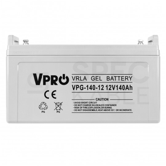 Akumulator żelowy GEL do instalacji PV oraz UPS 12V 140Ah bezobsługowy (śruba M8) VOLT VPRO Premium