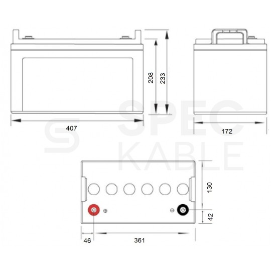 Akumulator żelowy GEL do instalacji PV oraz UPS 12V 140Ah bezobsługowy (śruba M8) VOLT VPRO Premium