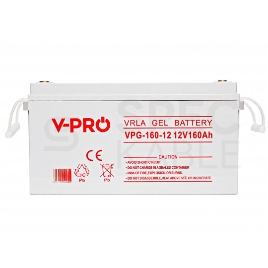 Akumulator żelowy GEL do instalacji PV oraz UPS 12V 160Ah bezobsługowy (śruba M8) VOLT VPRO Premium