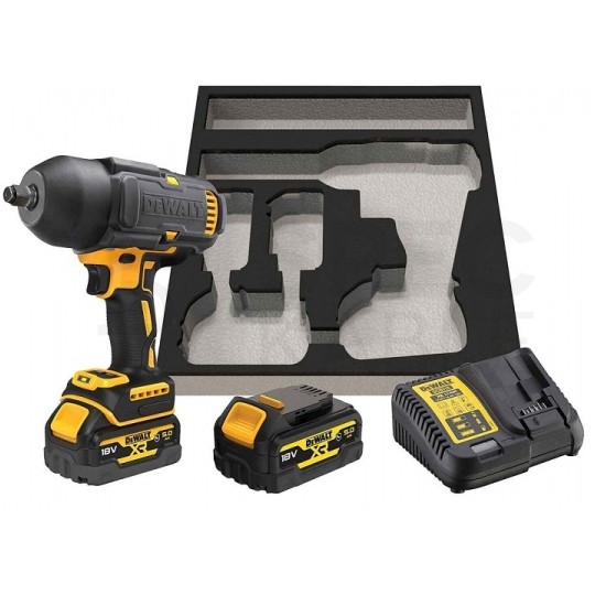 AKUMULATOROWY KLUCZ UDAROWY 1/2'' XR 18V 2*5.0AH GFN DEWALT