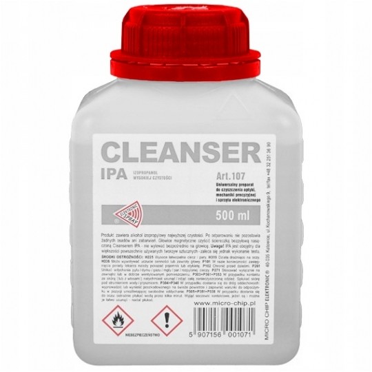 Alkohol izopropylowy w płynie 99,9% 500ml Cleanser IPA MicroChip
