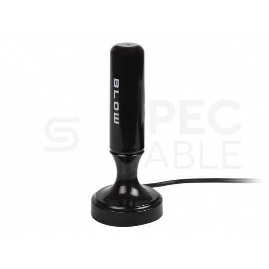 Antena pokojowa DVB-T VHF/UHF/FM filtr LTE ze wzmacniaczem 28dB i zasilaczem