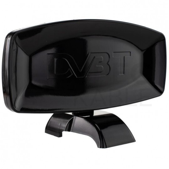 Antena pokojowa DVB-T VHF/UHF/FM ze wzmacniaczem 42dB i zasilaczem