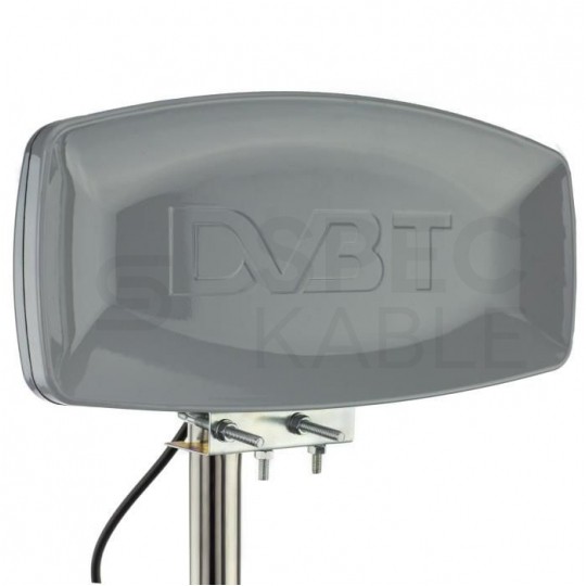 Antena zewnętrzna DVB-T VHF/UHF ze wzmacniaczem 42dB i zasilaczem