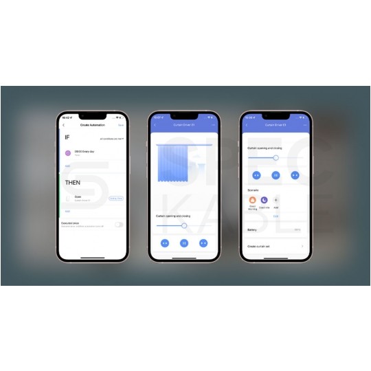 AQARA Inteligentyny silnik do rolet, zasłon, żaluzji E1 Track Zigbee 3.0 do karniszy szynowych