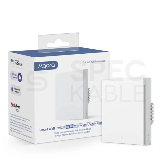 AQARA Przełącznik ścienny 1-przyciskowy (z przewodem neutralnym) biały