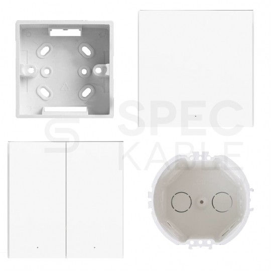 AQARA Przełącznik ścienny 2-przyciskowy (z przewodem neutralnym) biały