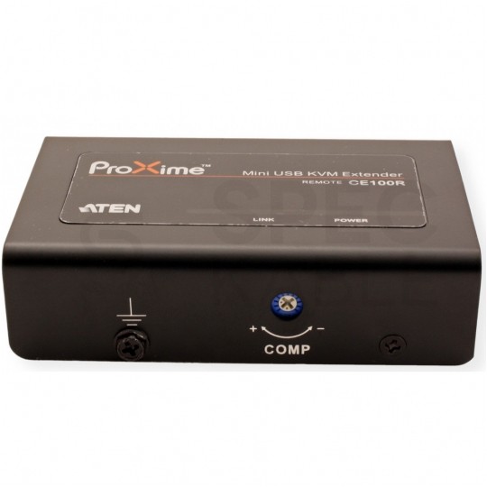 ATEN Przedłużacz KVM 100m VGA+USB na kabel LAN kat.5e (skrętkę) Konwerter aktywny VGA + 2xUSB -> LAN -> VGA + USB typ B Komplet (nadajnik TX + odbiornik RX)