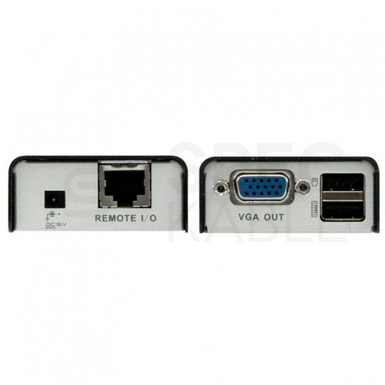 ATEN Przedłużacz KVM 100m VGA+USB na kabel LAN kat.5e (skrętkę) Konwerter aktywny VGA + 2xUSB -> LAN -> VGA + USB typ B Komplet (nadajnik TX + odbiornik RX)