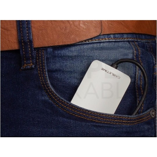 AUDA CableTime Adapter 5w1 Hub USB 3.1 typ-C -> 3x USB 3.0 A + czytnik kart SD / MicroSD srebrny 15cm