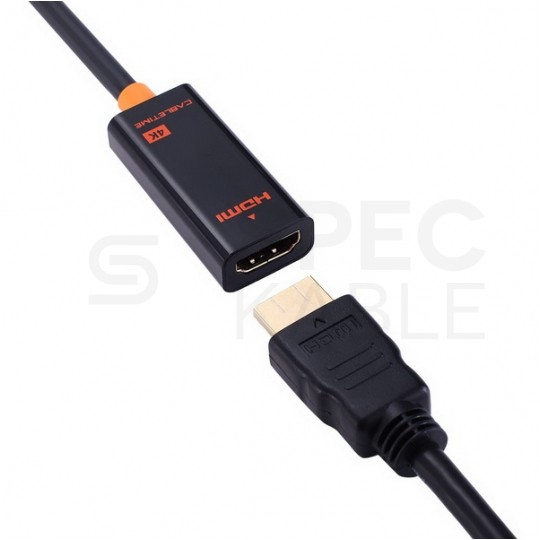 AUDA CableTime Adapter mini DisplayPort -> HDMI 4K@30 (wtyk / gniazdo) czarny 23cm