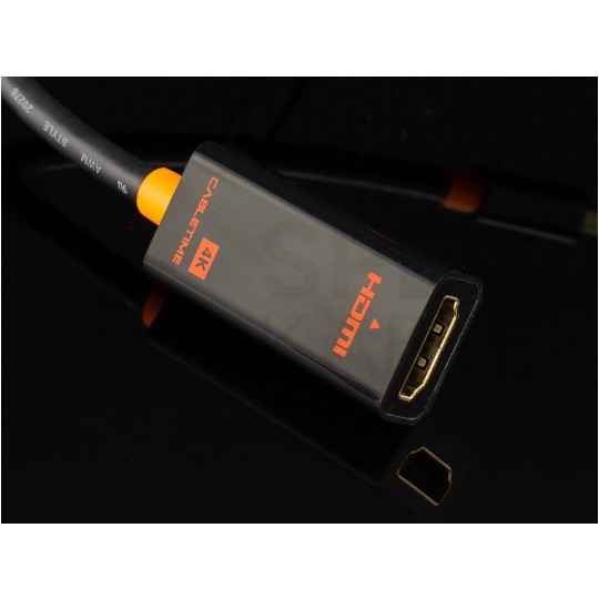 AUDA CableTime Adapter mini DisplayPort -> HDMI 4K@30 (wtyk / gniazdo) czarny 23cm