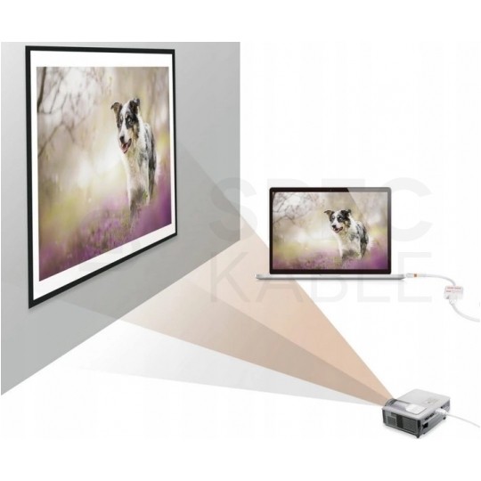 AUDA CableTime Adapter mini DisplayPort -> HDMI 4K@30 (wtyk / gniazdo) czarny 23cm