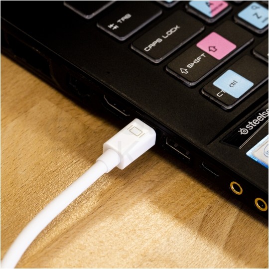 AUDA CableTime Adapter mini DisplayPort -> HDMI + SVGA (D-Sub 15-pin) + DVI-I (24+5pin) Full HD (wtyk / 3x gniazdo)