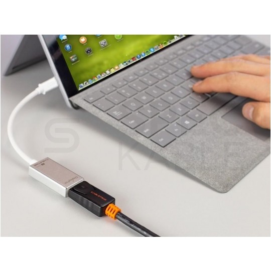 AUDA CableTime Adapter USB 3.1 typ-C -> DisplayPort 4K@60 (wtyk / gniazdo) srebrny 15cm