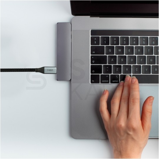 AUDA CableTime Adapter USB 3.1 typ-C -> HDMI 4K@30 (wtyk / gniazdo) szary 15cm