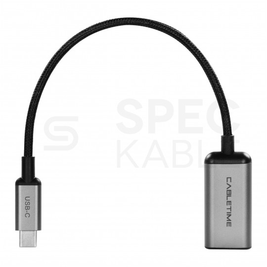 AUDA CableTime Adapter USB 3.1 typ-C -> HDMI 4K@30 (wtyk / gniazdo) szary 15cm