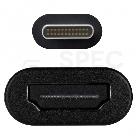 AUDA CableTime Adapter USB 3.1 typ-C -> HDMI 4K@30 (wtyk / gniazdo) szary 15cm