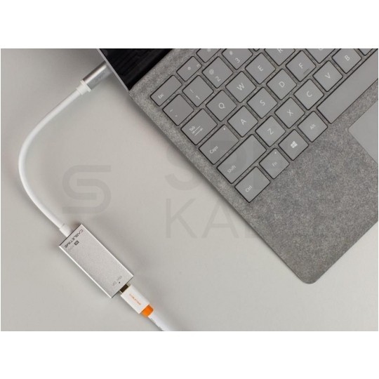 AUDA CableTime Adapter USB 3.1 typ-C -> mini DisplayPort 4K@60 (wtyk / gniazdo) srebrny 15cm