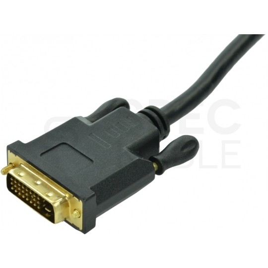 AUDA CableTime Kabel DisplayPort 1.2 / DVI-D Single Link FHD@60 (wtyk / wtyk) czarny 1,8m