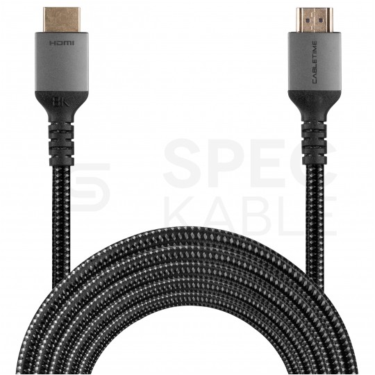 AUDA CableTime Kabel HDMI 2.1 8K Ultra High Speed CERTYFIKOWANY 8K@60 4K@120 1m