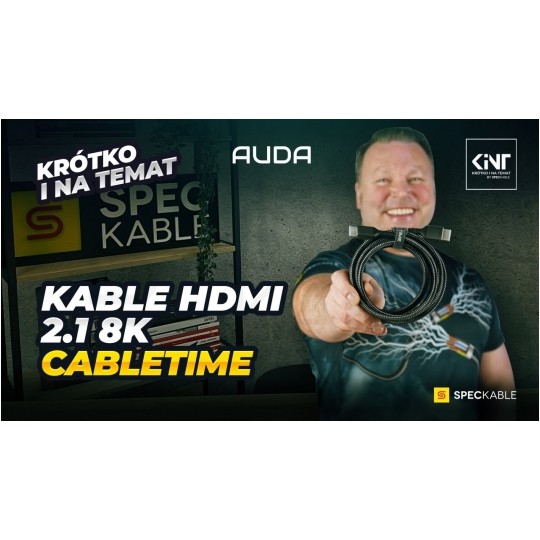 AUDA CableTime Kabel HDMI 2.1 8K Ultra High Speed CERTYFIKOWANY 8K@60 4K@120 1m